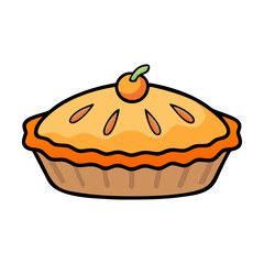 pie apple or pumpkin icon, pie apple or pumpkin vector illustration-simple illustration of pie apple or pumpkin, perfect for pie apple or pumpkin logos and icons