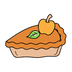 pie apple or pumpkin icon, pie apple or pumpkin vector illustration-simple illustration of pie apple or pumpkin, perfect for pie apple or pumpkin logos and icons