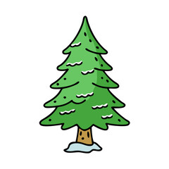 pine tree icon, pine tree vector illustration-simple illustration of pine tree, perfect for pine tree logos and icons