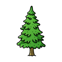 pine tree icon, pine tree vector illustration-simple illustration of pine tree, perfect for pine tree logos and icons