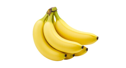 Ripe yellow bananas bunch studio shot