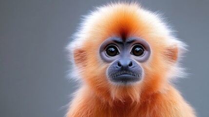 Obraz premium Close-up of a baby golden monkey, intense gaze
