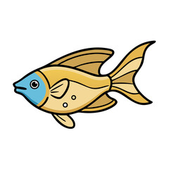 platy fish icon, platy fish vector illustration-simple illustration of platy fish, perfect for platy fish logos and icons