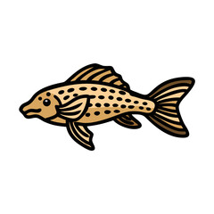plecostomus fish icon, plecostomus fish vector illustration-simple illustration of plecostomus fish, perfect for plecostomus fish logos and icons
