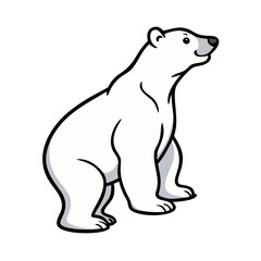 polar bear icon, polar bear vector illustration-simple illustration of polar bear, perfect for polar bear logos and icons