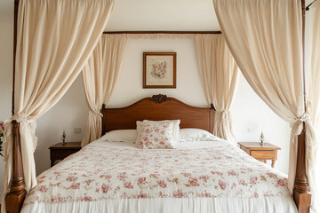 Hotel bedroom with bed