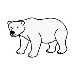 polar bear icon, polar bear vector illustration-simple illustration of polar bear, perfect for polar bear logos and icons