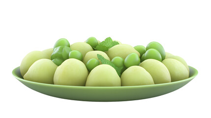 Light green dumplings and peas digital food image healthy vegetarian meal recipe cuisine