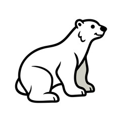 polar bear icon, polar bear vector illustration-simple illustration of polar bear, perfect for polar bear logos and icons