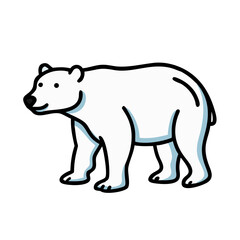 polar bear icon, polar bear vector illustration-simple illustration of polar bear, perfect for polar bear logos and icons