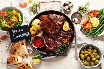 Roasted Pork Ribs. Delicious barbecued ribs.