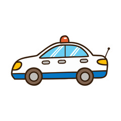 police car icon, police car vector illustration-simple illustration of police car, perfect for police car logos and icons © MdGolamRabby
