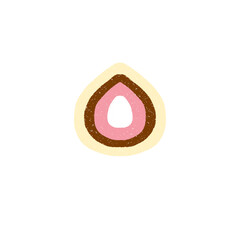 Chocolate and strawberry filled mochi