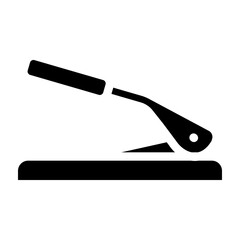 Punching Machine Vector Glyph Icon Design