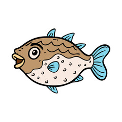 pufferfish icon, pufferfish vector illustration-simple illustration of pufferfish, perfect for pufferfish logos and icons