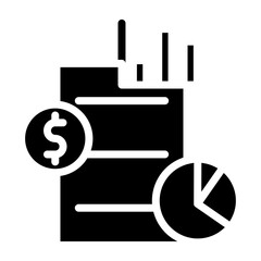 Financial Audit Vector Glyph Icon Design