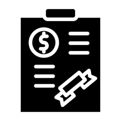 Financial Reporting Vector Glyph Icon Design