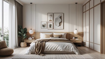 The perfect minimalist bedroom with a focus on comfort and space