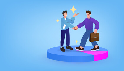 businessman and businesswoman