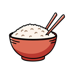 rice bowl icon, rice bowl vector illustration-simple illustration of rice bowl, perfect for rice bowl logos and icons