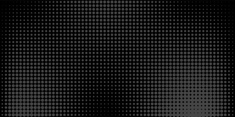 Grunge halftone gradient background. Faded grit noise texture. White and black sand wallpaper. Retro pixelated backdrop. Anime or manga style comic overlay. Vector Illustration
