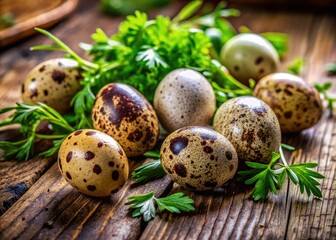Obraz premium Boiled Quail Eggs: Perfect Snack, Recipe Ideas, Healthy Protein, Easy Preparation, Delicious Food Photography