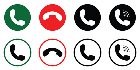  Set of phone icon set. Chat bubble icon. Telephone call sign. Contact icon phone mobile call.of vector illustration