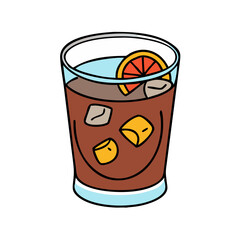rum and coke icon, rum and coke vector illustration-simple illustration of rum and coke, perfect for rum and coke logos and icons