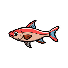 rummy nose tetra fish icon, rummy nose tetra fish vector illustration-simple illustration of rummy nose tetra fish, perfect for rummy nose tetra fish logos and icons