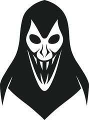 Minimal Creepy Mask for Halloween Art