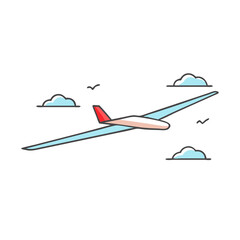 sailplane icon, sailplane vector illustration-simple illustration of sailplane, perfect for sailplane logos and icons