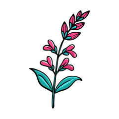 salvia flower icon, salvia flower vector illustration-simple illustration of salvia flower, perfect for salvia flower logos and icons