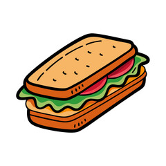 sandwich icon, sandwich vector illustration-simple illustration of sandwich, perfect for sandwich logos and icons