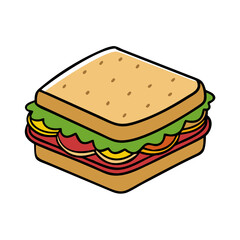 sandwich icon, sandwich vector illustration-simple illustration of sandwich, perfect for sandwich logos and icons