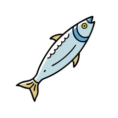 sardine icon, sardine vector illustration-simple illustration of sardine, perfect for sardine logos and icons