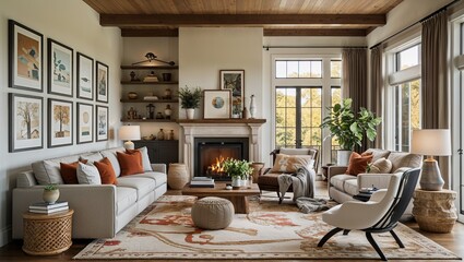 This living room is designed for family moments and cozy evenings