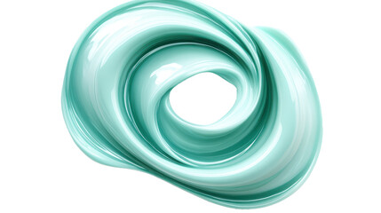 splash of pastel green turquoise liquid on white background