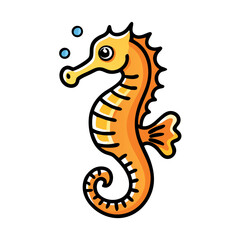 Fototapeta premium seahorse icon, seahorse vector illustration-simple illustration of seahorse, perfect for seahorse logos and icons