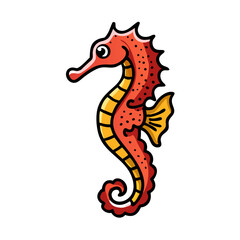 seahorse icon, seahorse vector illustration-simple illustration of seahorse, perfect for seahorse logos and icons