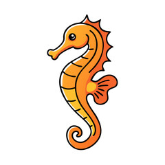 seahorse icon, seahorse vector illustration-simple illustration of seahorse, perfect for seahorse logos and icons