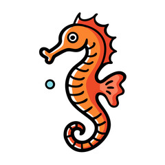 Fototapeta premium seahorse icon, seahorse vector illustration-simple illustration of seahorse, perfect for seahorse logos and icons