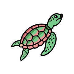 sea turtle icon, sea turtle vector illustration-simple illustration of sea turtle, perfect for sea turtle logos and icons