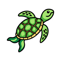 sea turtle icon, sea turtle vector illustration-simple illustration of sea turtle, perfect for sea turtle logos and icons