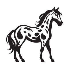 Fototapeta premium Unicorn silhouette black silhouette