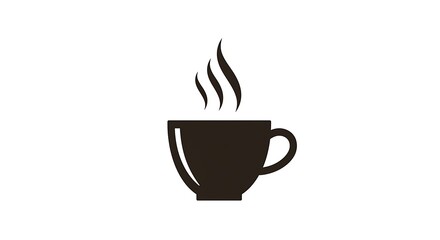 Obraz premium Steaming Hot Drink in a Minimalist Coffee Cup Illustration