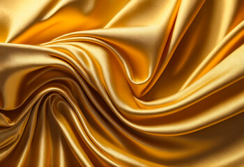 Fototapeta premium Luxurious Golden Silk Drape