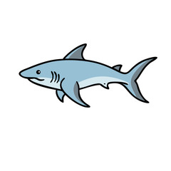 shark icon, shark vector illustration-simple illustration of shark, perfect for shark logos and icons