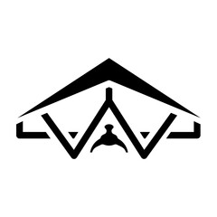 Gliding Vector Glyph Icon Design