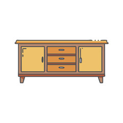 sideboard icon, sideboard vector illustration-simple illustration of sideboard, perfect for sideboard logos and icons
