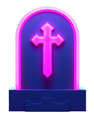Obraz premium Symbol cross spirituality architecture. PNG with transparent background.